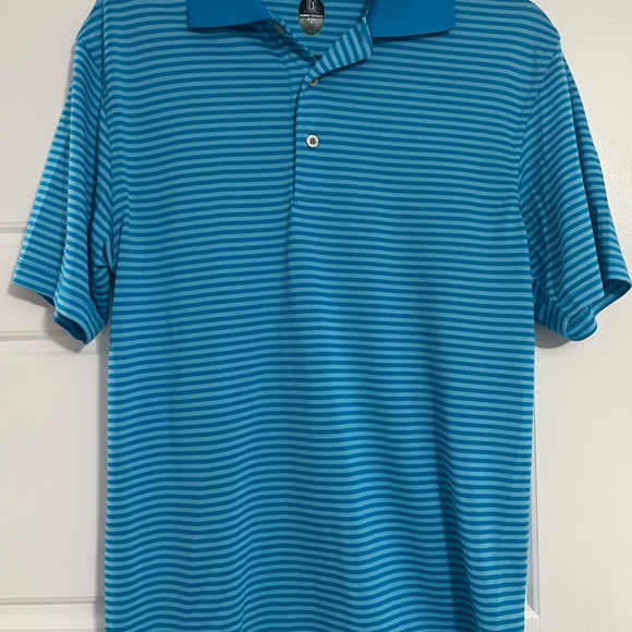 Pro Series Blue Striped Polo Shirt - Picture 1 of 3